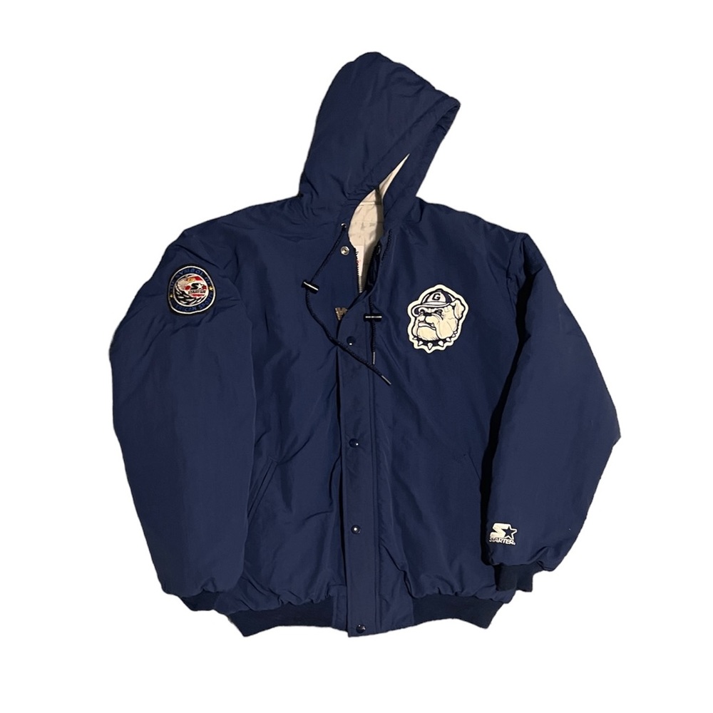 80s 90s HOYAS - GEORGETOWN University Vintage STARTER Jacket - Made in USA - Picture 7 of 7